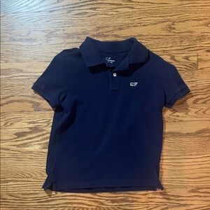 Vineyard Vines Boys Navy Polo with Whale Logo